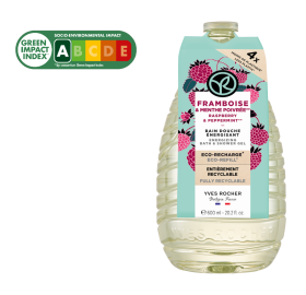 Eco-Recarga Banho Duche Framboesa & Hortelã-Pimenta - 600ml | Yves Rocher Portugal