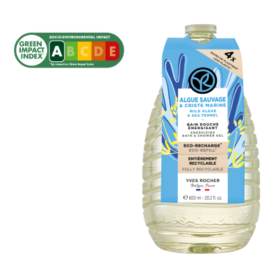 Eco-Recarga Banho Duche | Alga Selvagem & Funcho Marítimo  - 600ml | Yves Rocher Portugal