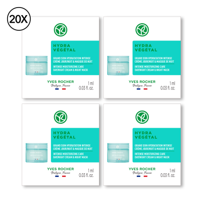 Conjunto 20 Simplexs Hydra Végétal - Grande Cuidado Hidratação Intensa  | Yves Rocher Portugal