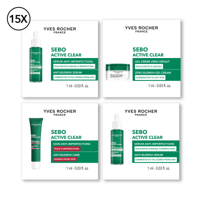Conjunto 15 Simplexs Sebo Active Clear | Yves Rocher Portugal